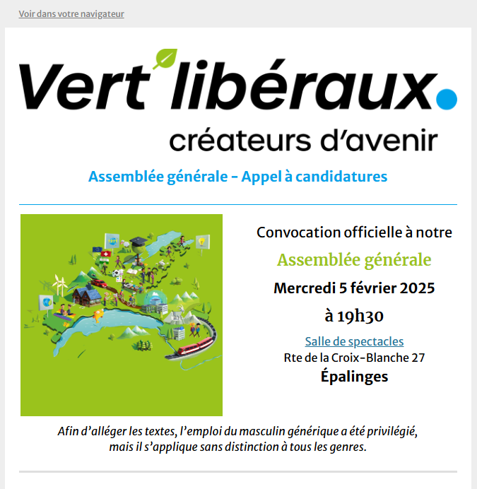 Gestion des Newsletter du PVL VD
